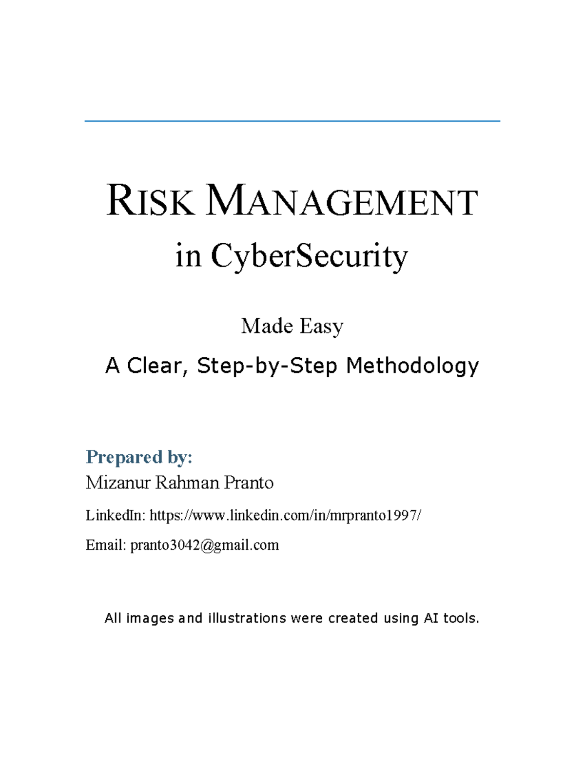 Risk Management in CyberSecurity: A Beginner's Guide - Studocu