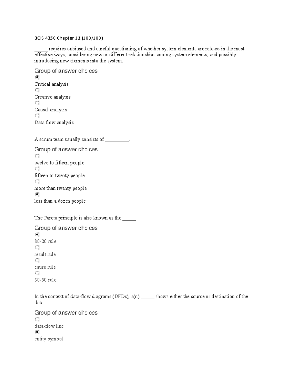 BCIS 4350 - Chapter 12 Quiz Questions & Answers Guide - Studocu
