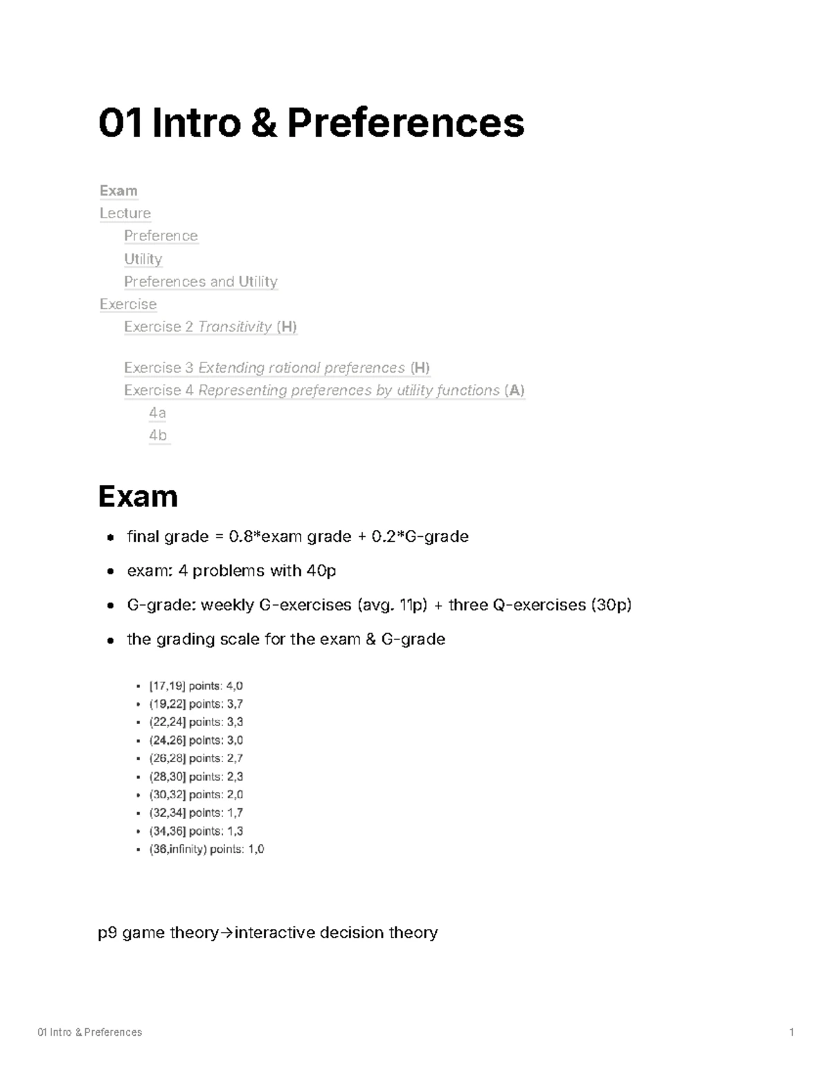 Algorithmic Game Theory (AGT) Summary: Key Concepts and Definitions ...