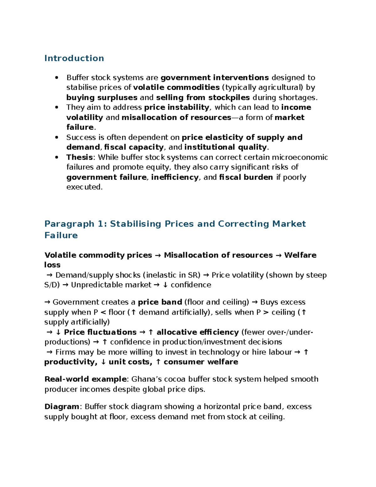 Buffer Stock Systems: Stabilizing Prices and Addressing Market Failures ...