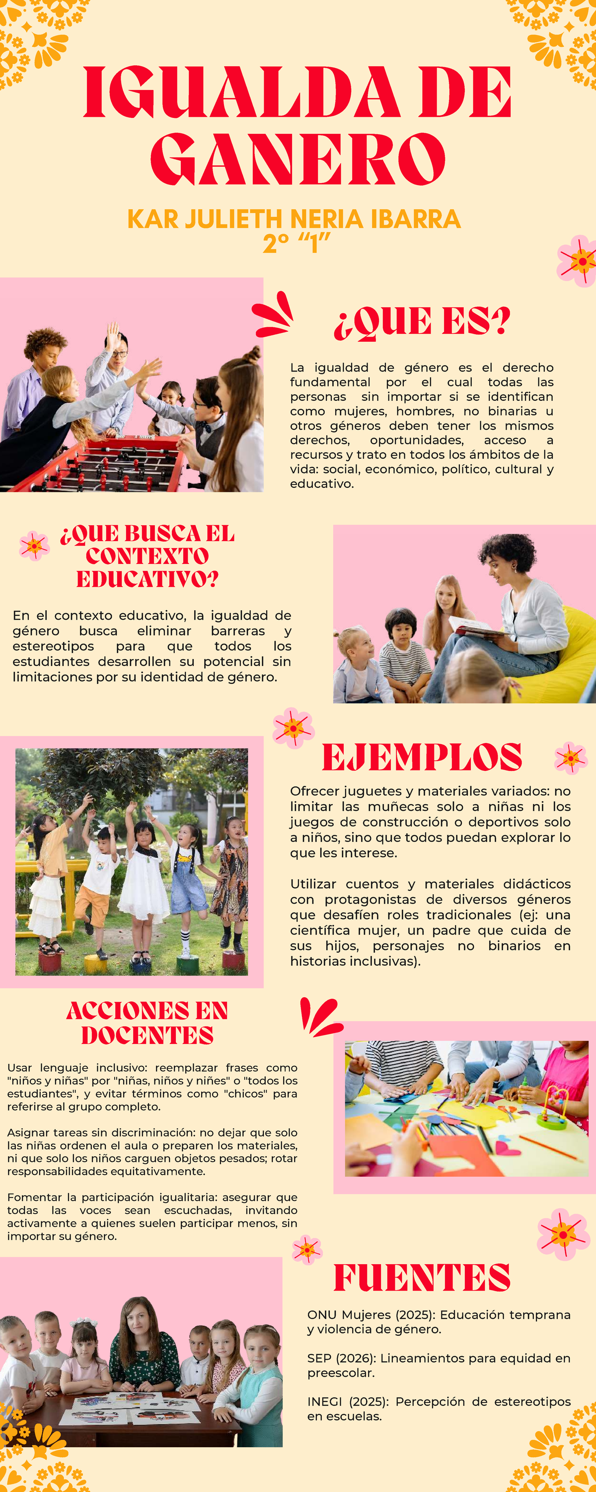 Infografía sobre Igualdad de Género en Educación - Julieth - Studocu