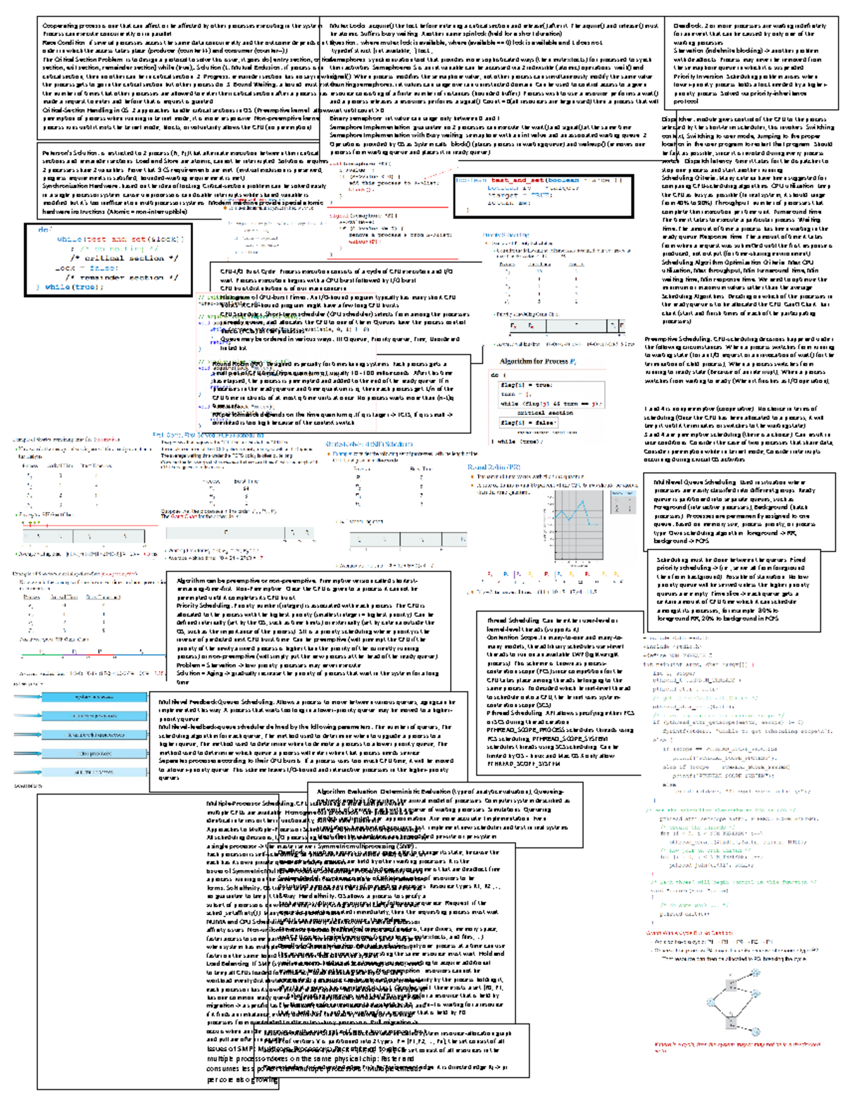 Operating Systems Final Exam Cheat Sheet: Processes & File Systems ...