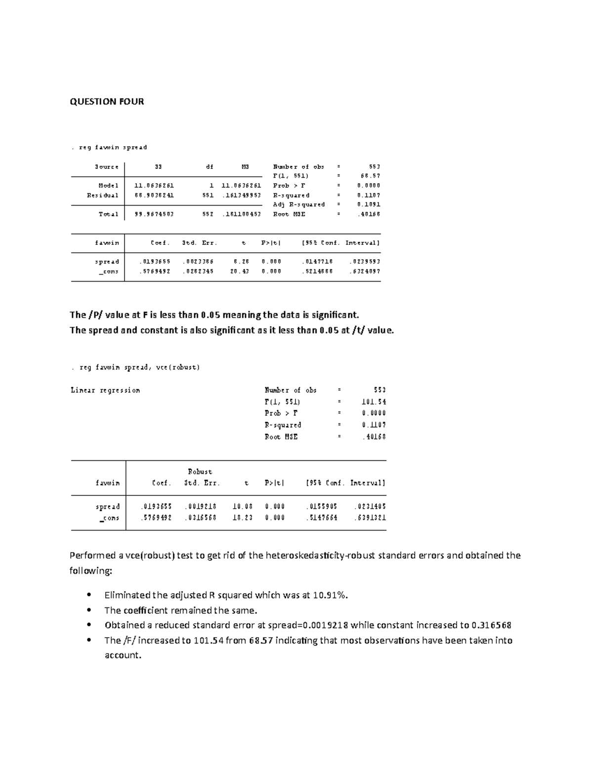 Econometrics 2 Final Exam Solutions and Interpretations - Studocu