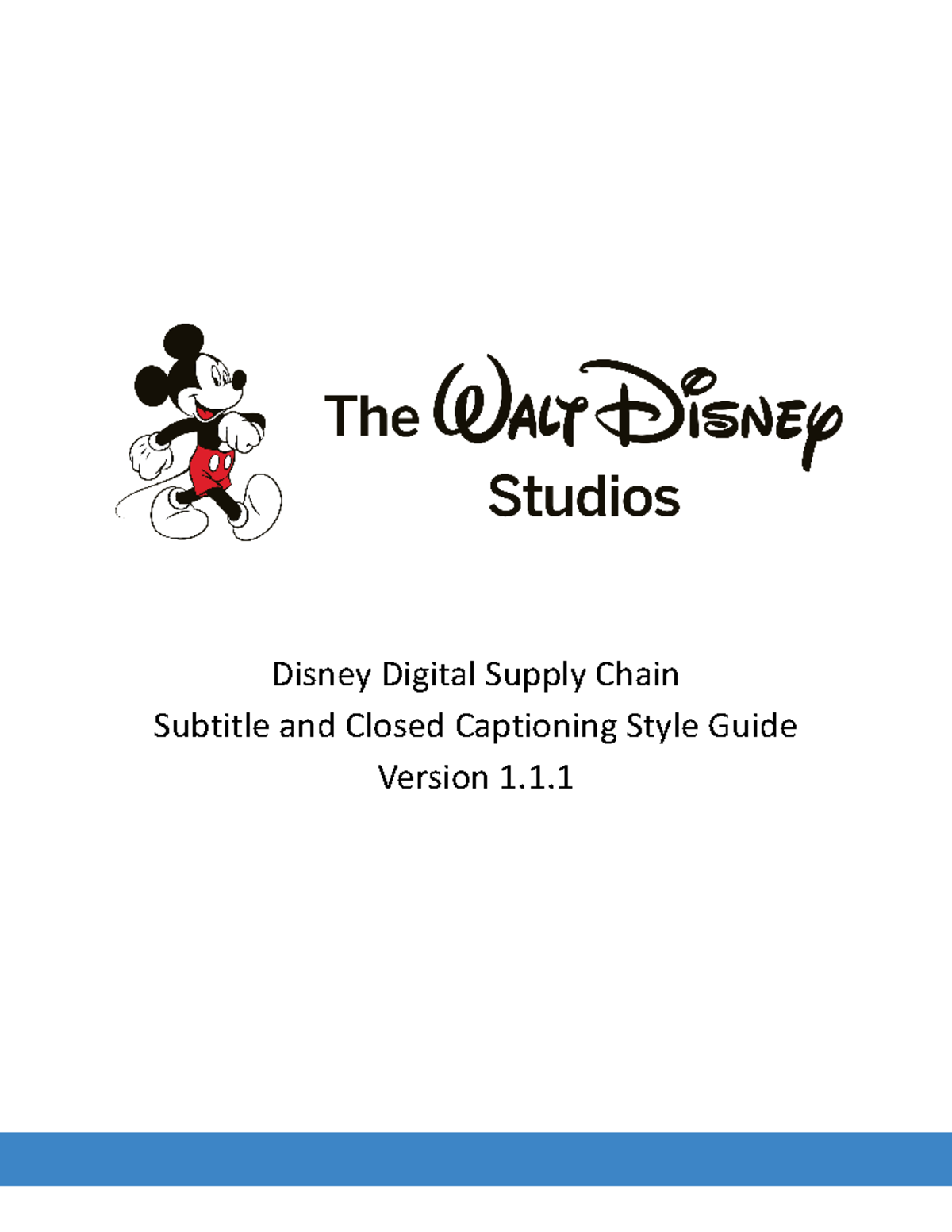 Disney Digital Supply Chain: Subtitle & CC Style Guide v1 - Studocu