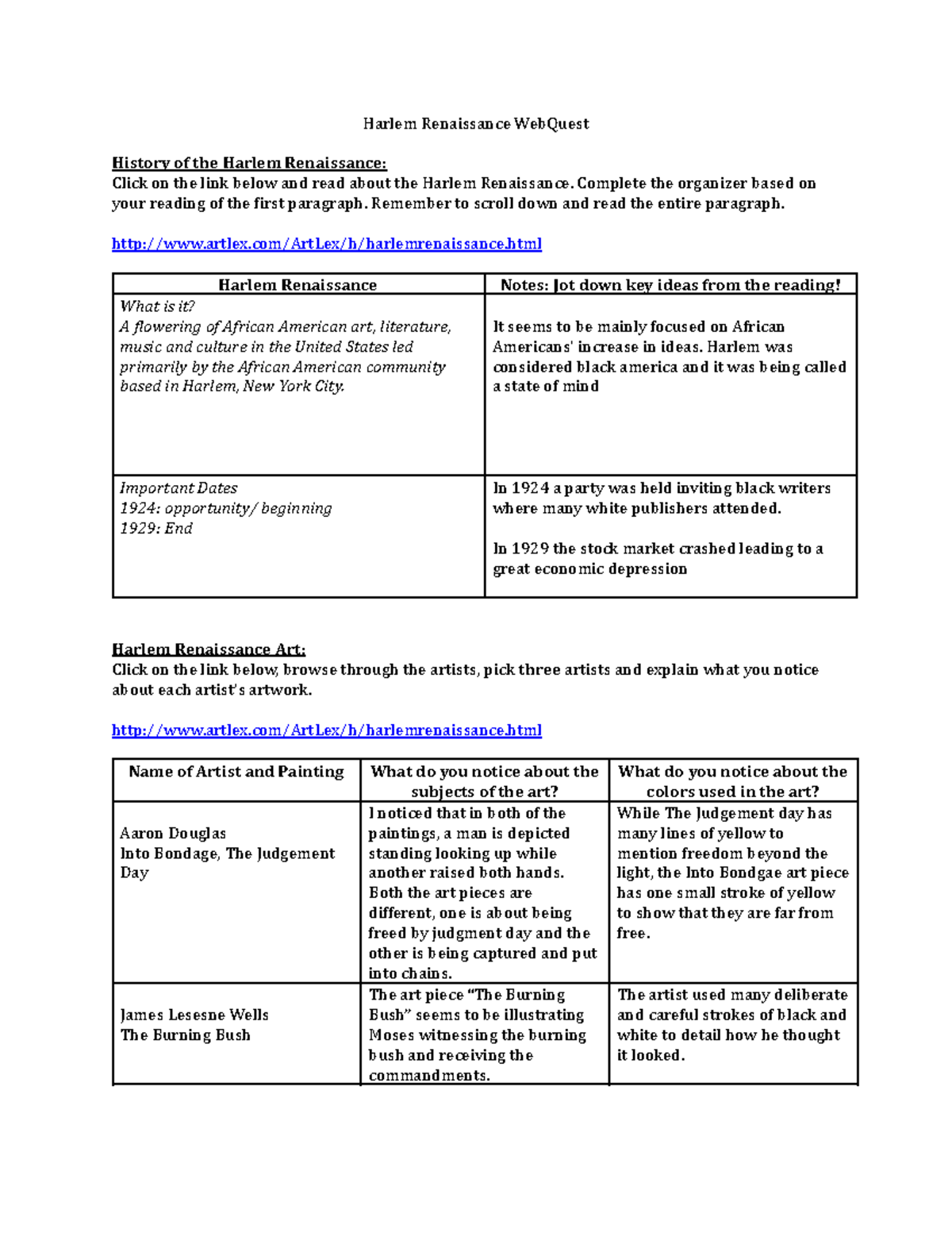 Harlem Renaissance Study Guide: Key Details & Insights - Studocu