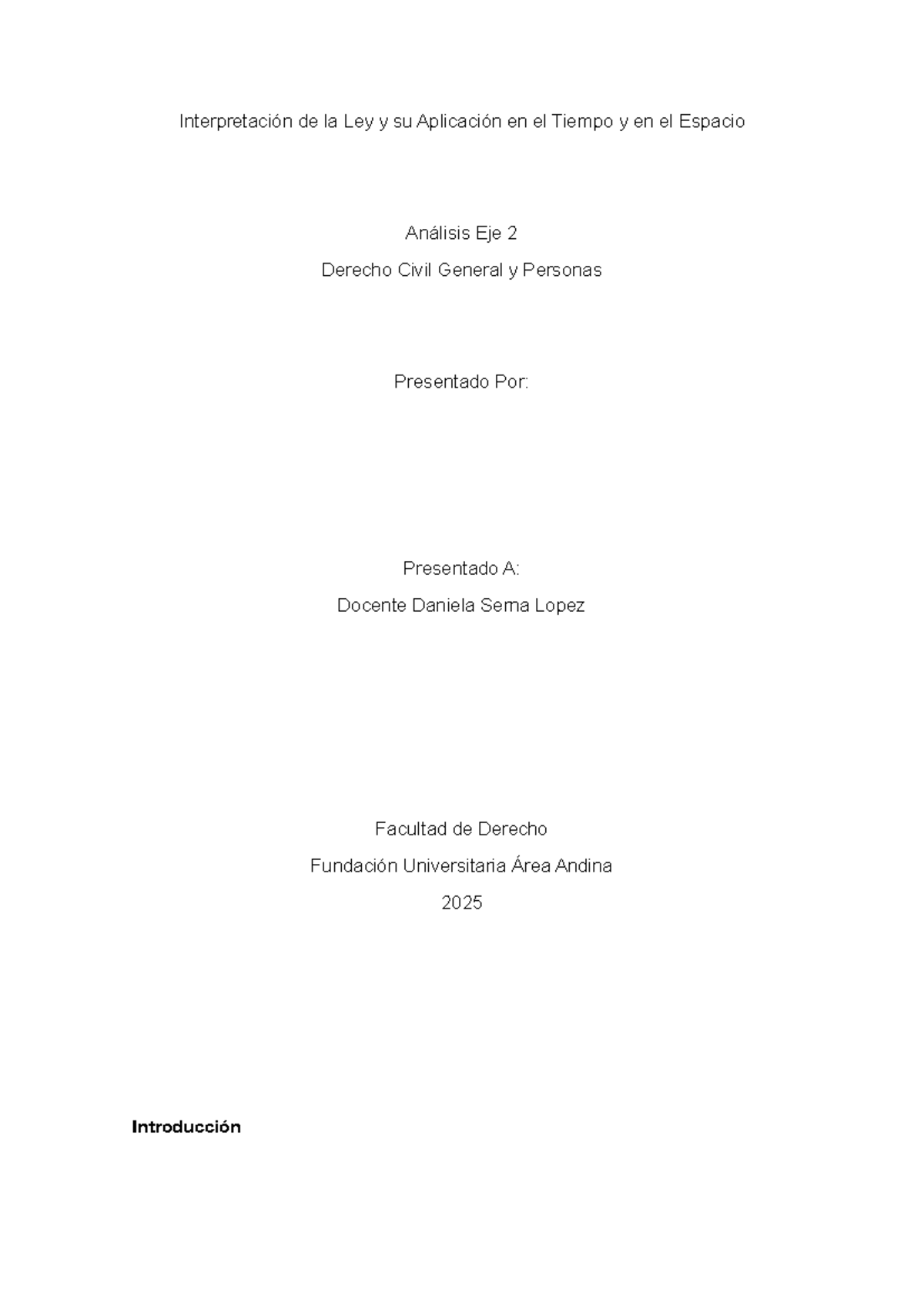 Análisis de la Interpretación de la Ley en Derecho Civil General - 2025 ...