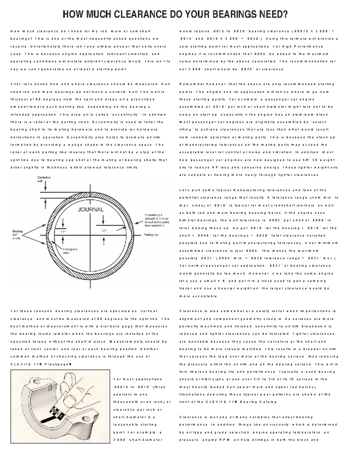 Cl77-1-205r - Understanding Bearing Clearance Requirements - Studocu