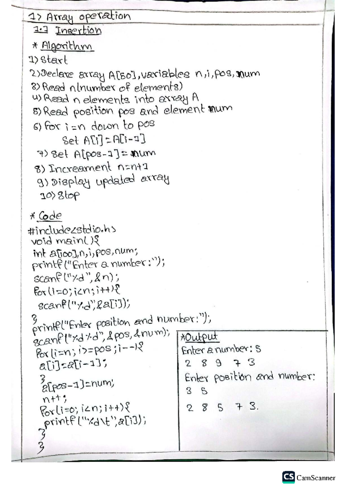 DSA-Lab 1 - Array Operations: Insertion, Deletion, and Calloc ...