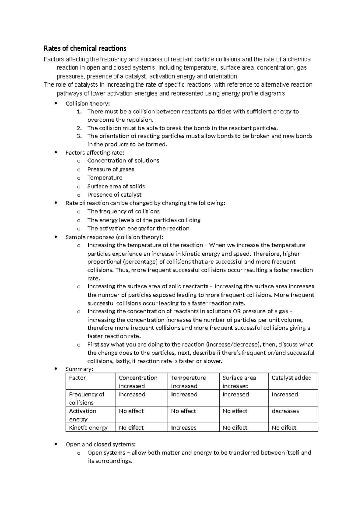 UNIT3 AOS2: Factors Influencing Chemical Reaction Rates and Equilibrium ...