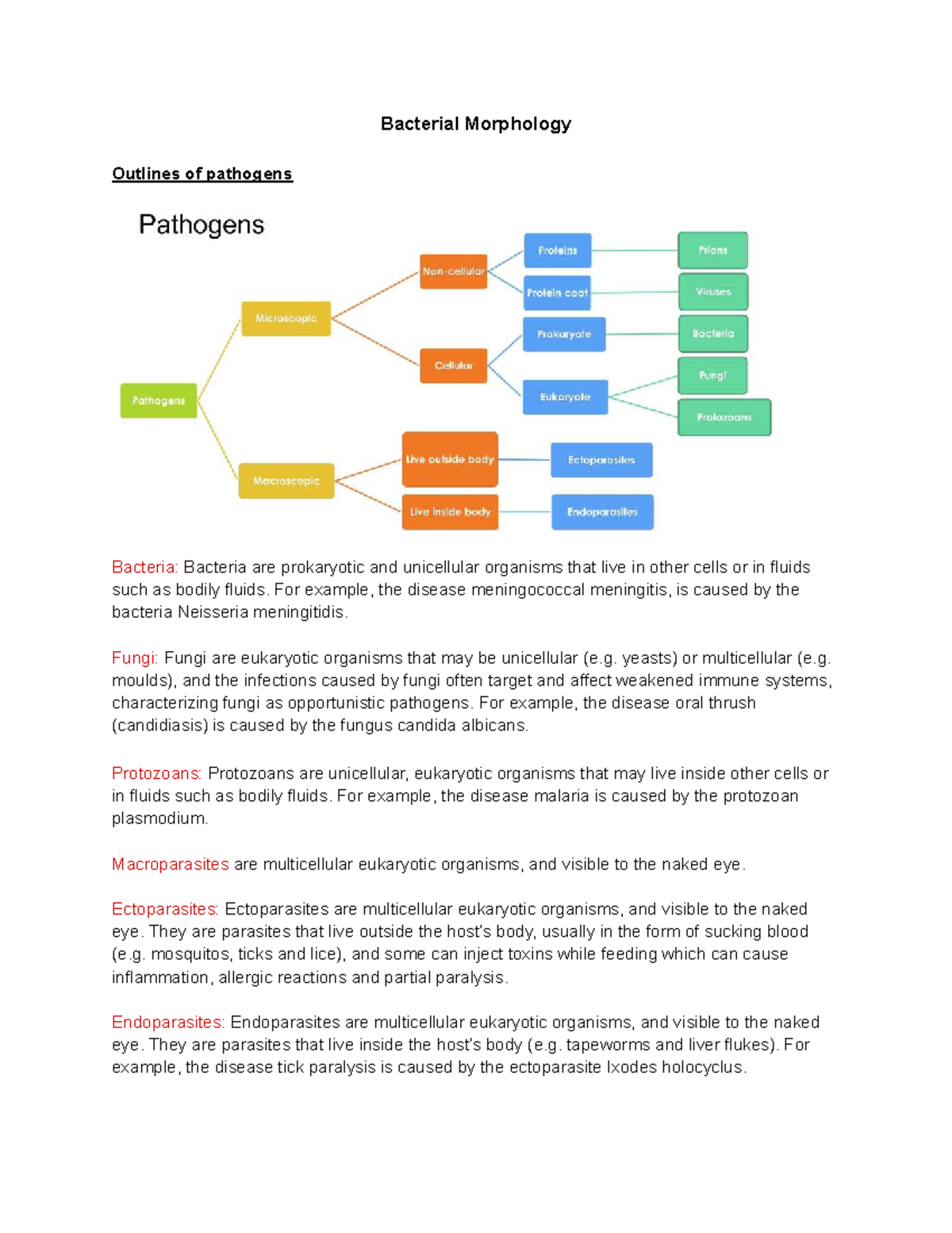 AD - BIO 101: Pathogen Morphology and Germ Theory Overview - Studocu