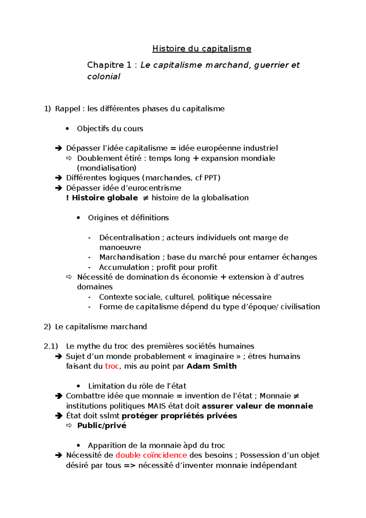 Histoire globale du capitalisme - Chapitre 1 : Le capitalisme marchand ...