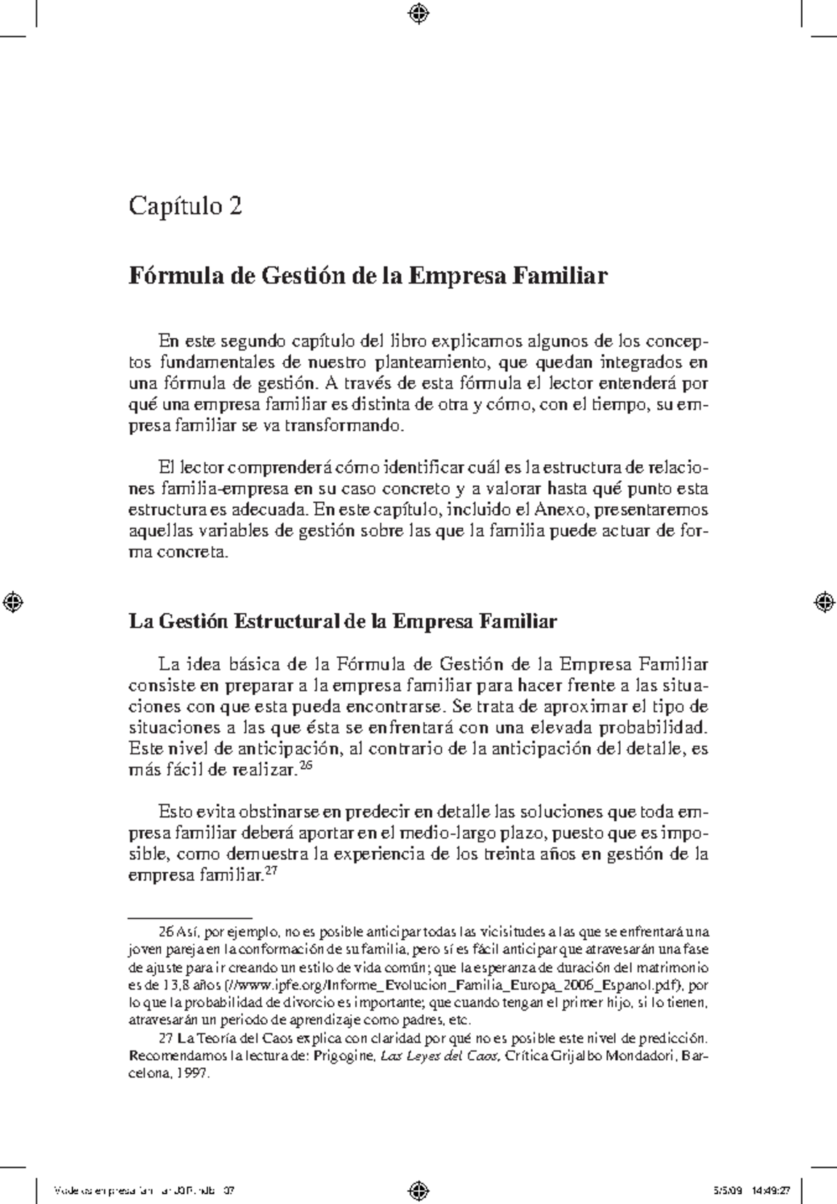 2.-gestion estructural de la empresa familiar - Capítulo 2 Fórmula de ...