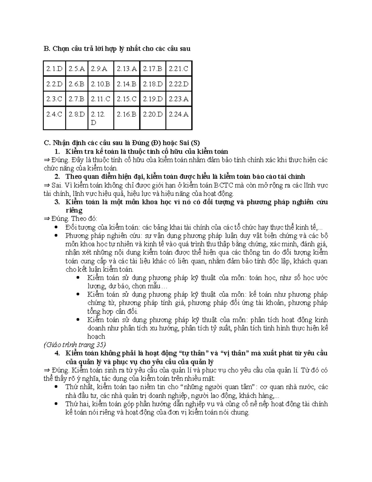 KTCB Chương 2 - Bài Tập Kiểm Toán và Đánh Giá Thông Tin - Studocu
