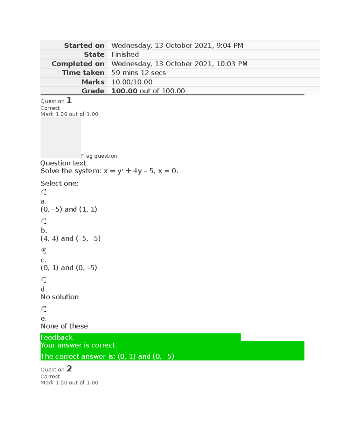 Math 1201 Graded Quiz: Solutions for Unit 6 Problems - Studocu