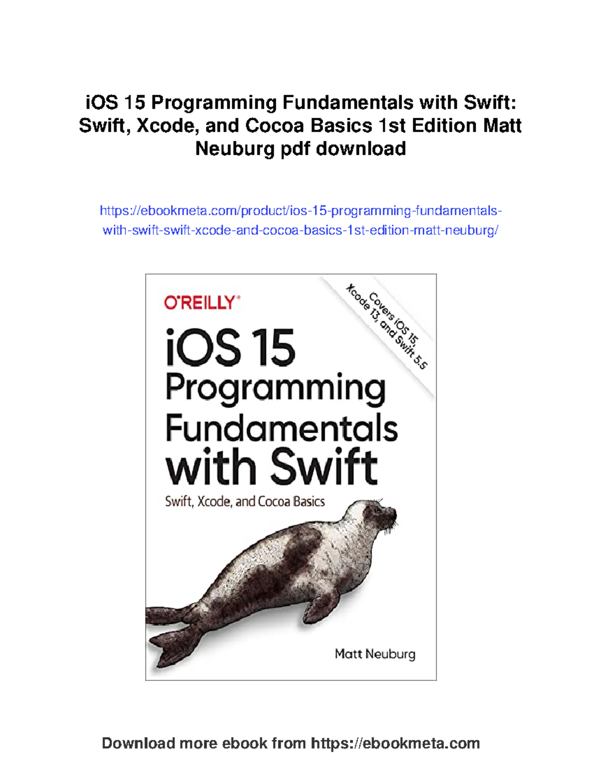 iOS 15 programming fundamentals with Swift: a comprehensive guide - Studocu