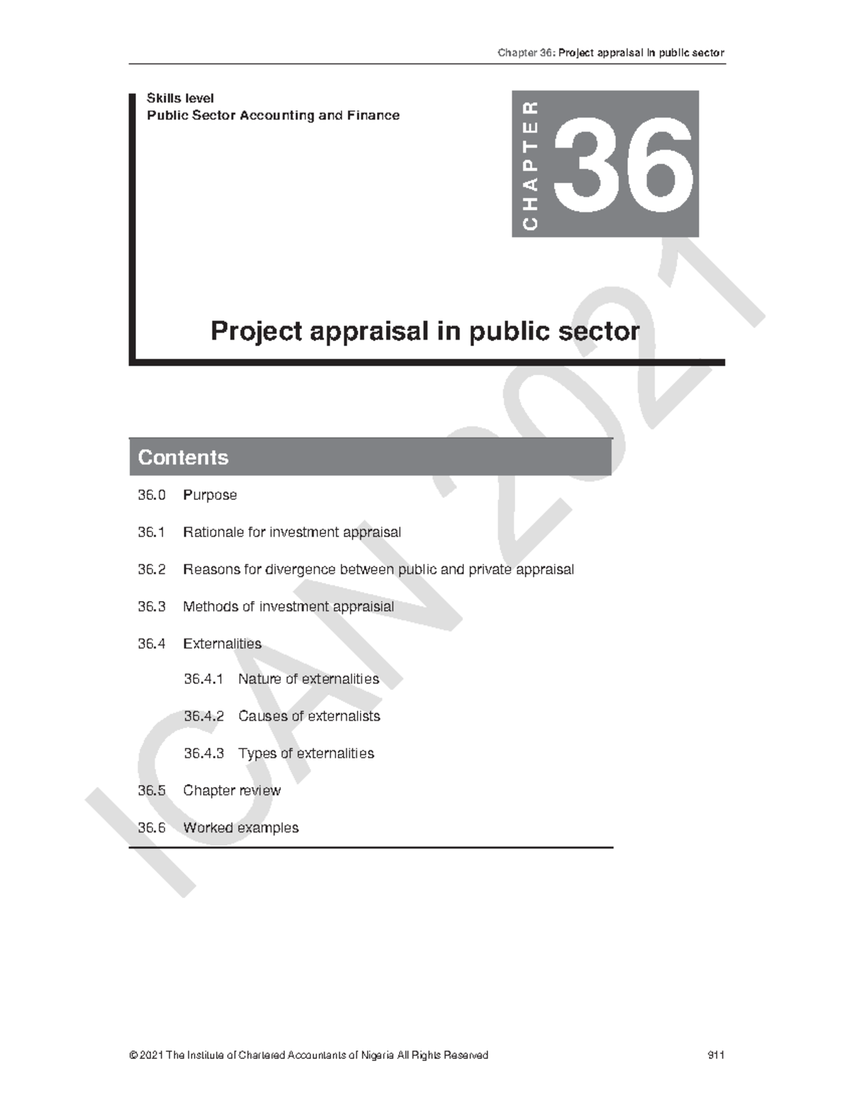 Project Appraisal in Public Sector: Methods and Analysis - Studocu
