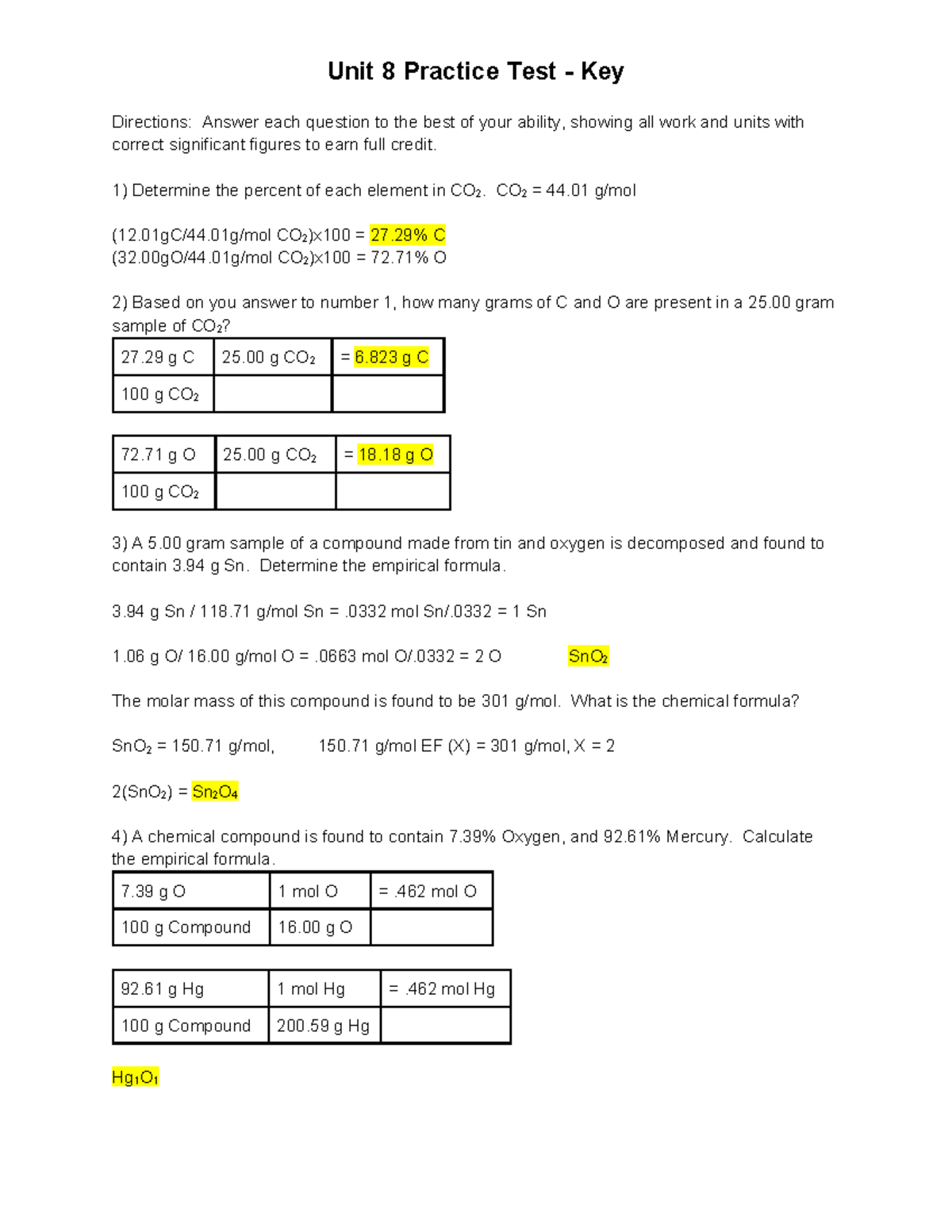 Key Unit 8 Practice Test Solutions and Explanations - Studocu