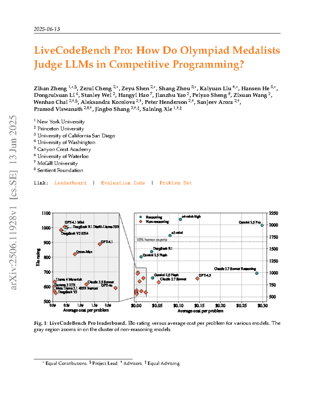 LiveCodeBench Pro: Evaluating LLMs with Olympiad Medalists in ...