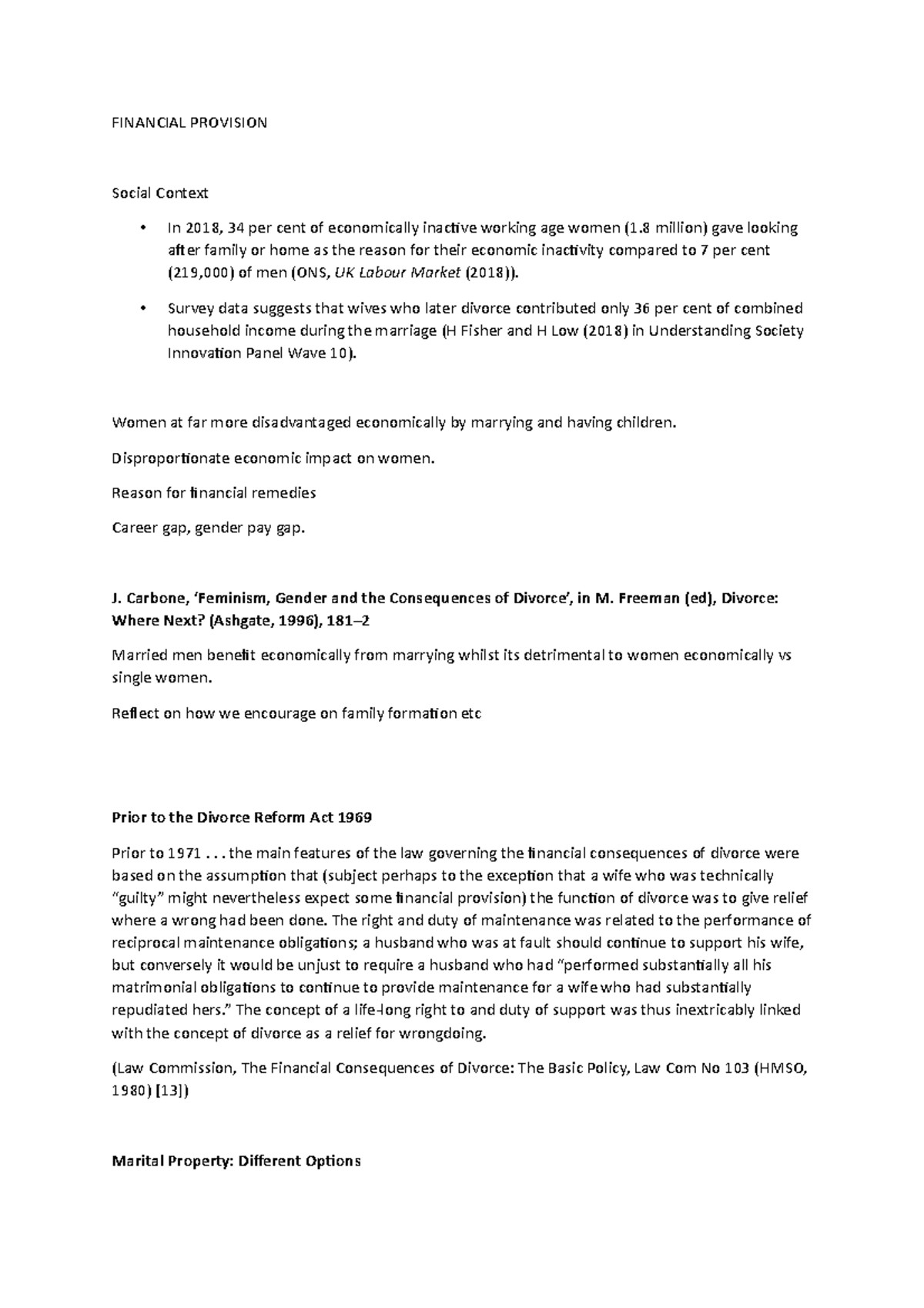 Family Lec5 Financial provisions - FINANCIAL PROVISION Social Context ...