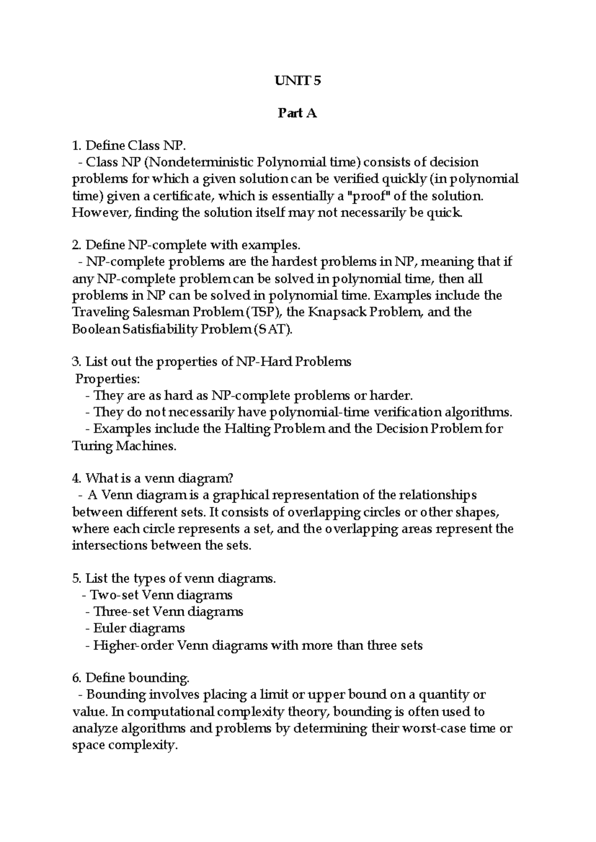 DAA UNIT-5 QB Answers - Lecture Notes on NP Problems and Algorithms ...