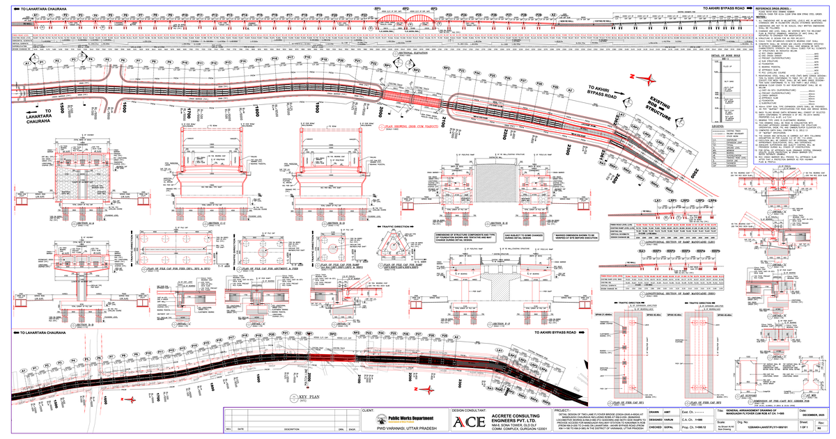 General Arrangement Drawing of Flyover Bridge at Manduadih (AKH-LAH ...