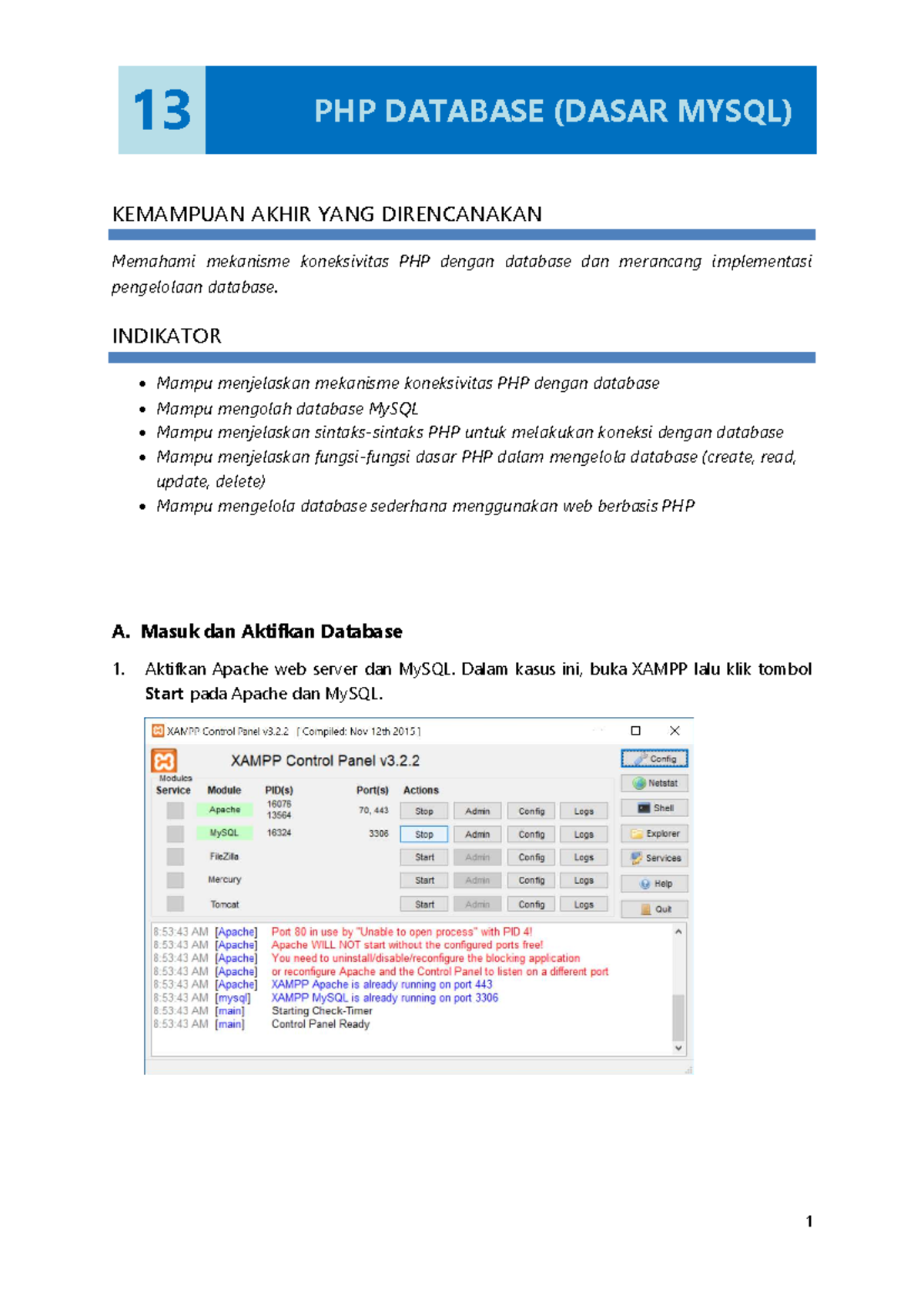 Modul Praktikum 13: Koneksi PHP dengan MySQL dan Pengelolaan Database ...