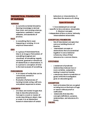 TFN MID - Nursing Theories: Rogers and Orem Overview - Studocu