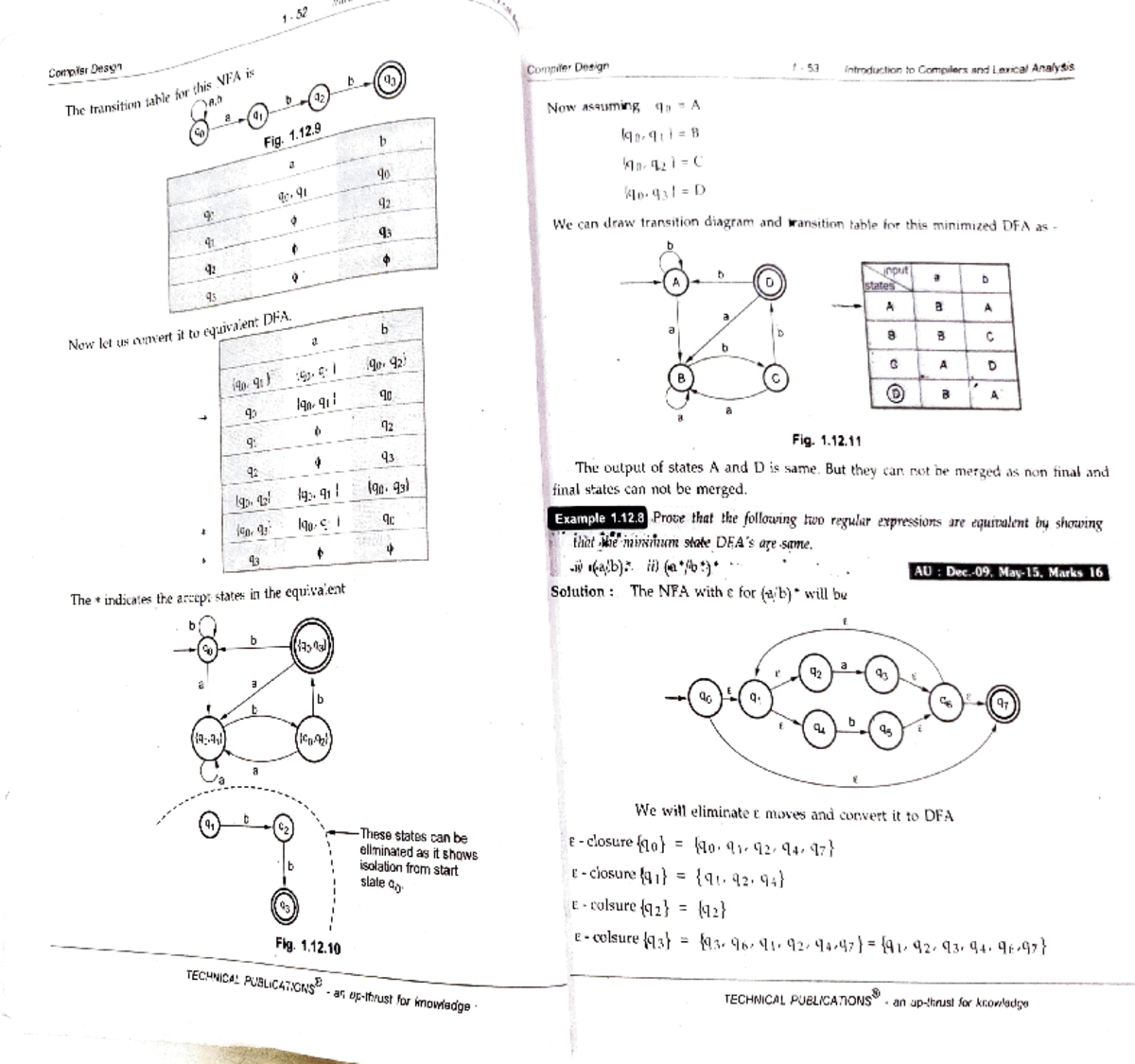 Compiler Design - NFA to DFA Conversion and Minimized DFA Examples ...