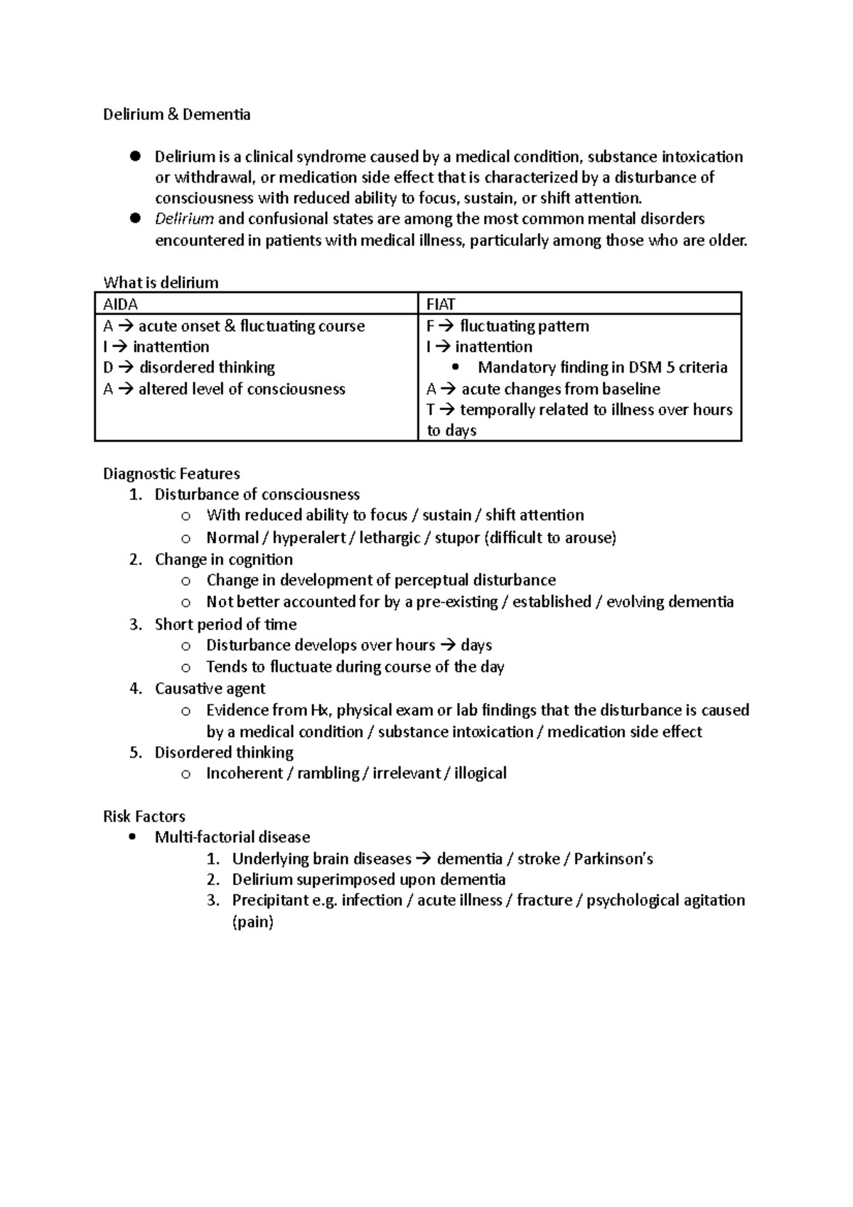 Clinical Core Tutorial - Understanding Delirium & Dementia Concepts ...