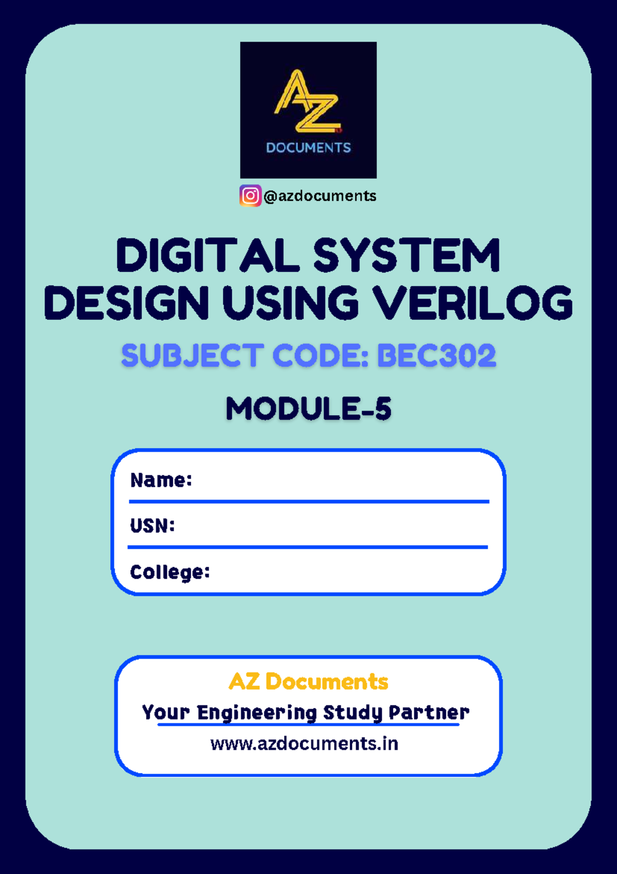 Digital System Design with Verilog: BEC302 Module 5 Notes - Studocu