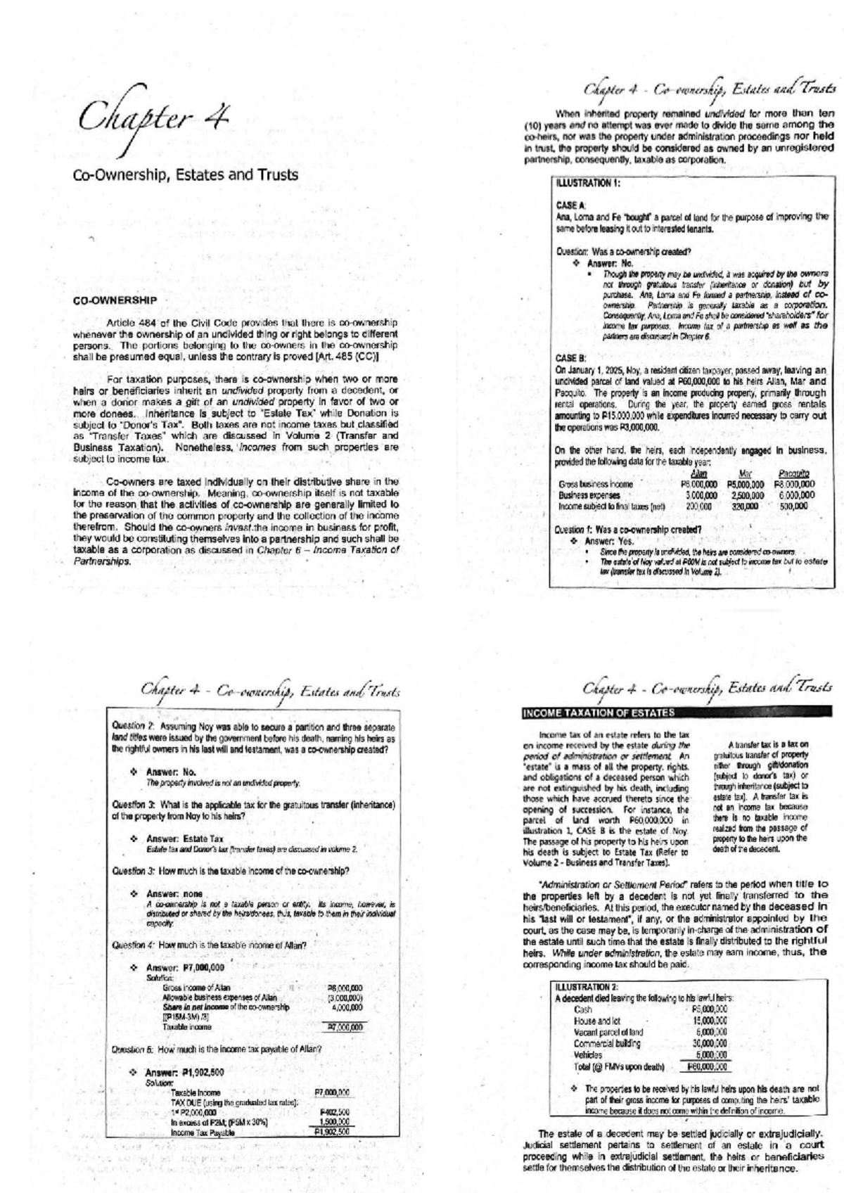Chapter 2: Estates and Trusts - Taxation Overview (INTAX 101) - Studocu