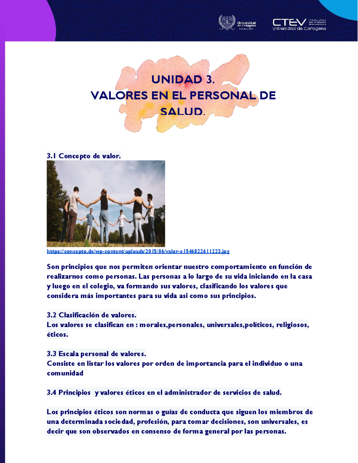 Módulo Unidad 3 - Ética y Valores en el Personal de Salud - Document Preview