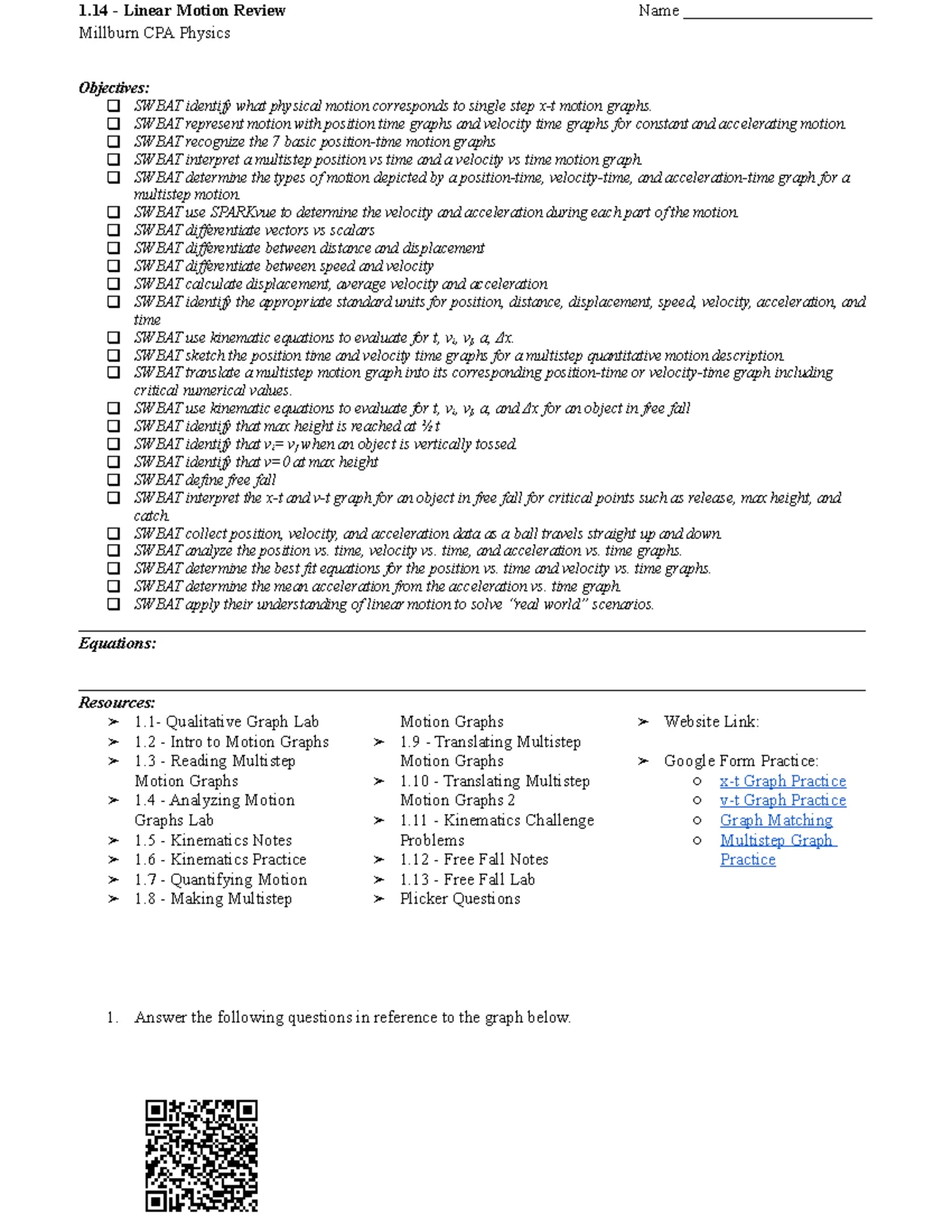 PHY 101 Final Exam Formula Sheet and Key Concepts - Studocu