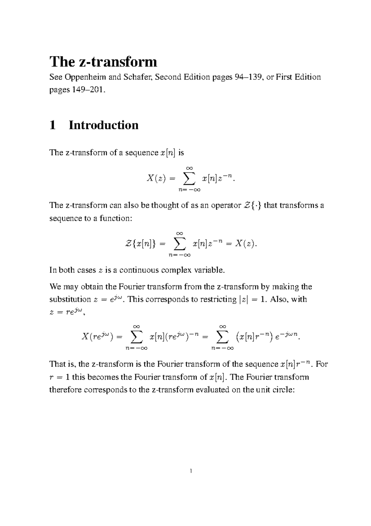 Section 2: The Z-Transform – Z Transform Formula – Radiowelle Nrw