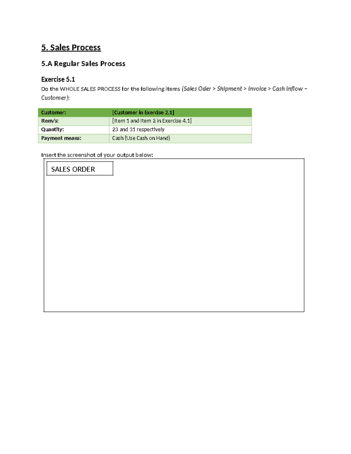 Sales Process Exercises for Course 5: Complete Activities and Scenarios ...