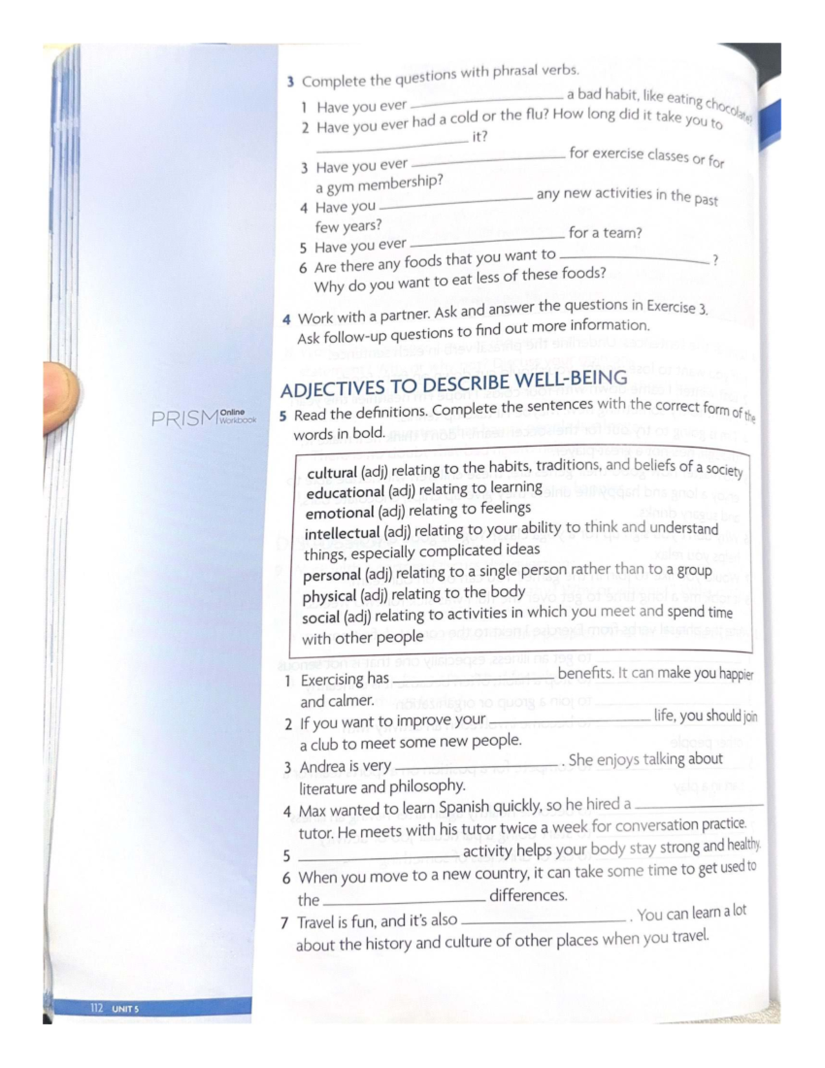 3 Phrasal Verbs Exercise Questions for PRISM Online Workbook - Studocu