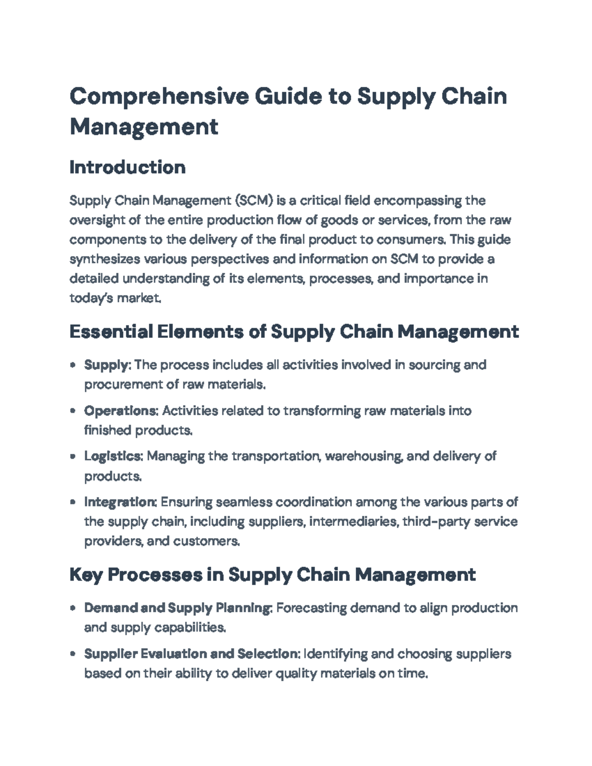 Comprehensive Guide to Supply Chain Management (SCM) Essentials ...