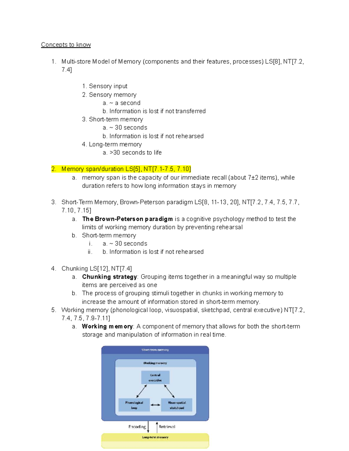 Memory Concepts Overview - Lecture Notes - Studocu