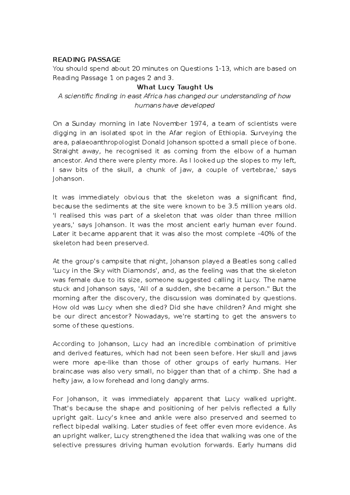 Test 11 - IELTS Reading Passage Analysis and Insights - Studocu
