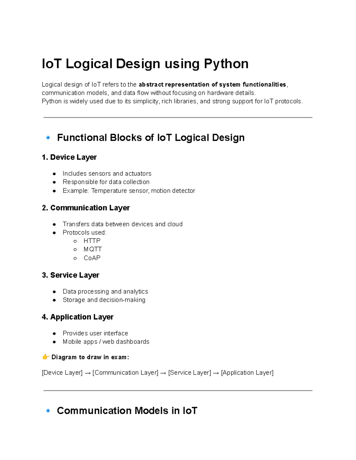 Module 5: Detailed Notes on IoT Logical Design and Python Applications ...