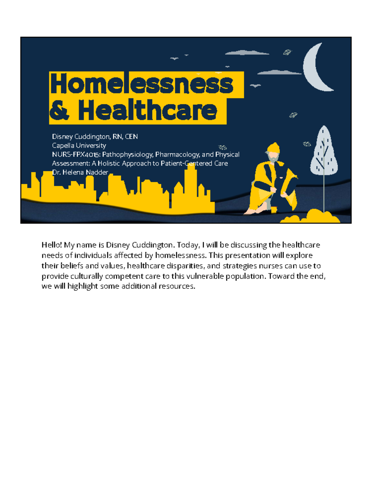 Homelessness & Healthcare: A Holistic Approach (Pathophysiology ...