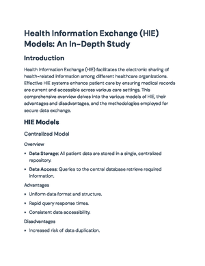Health Information Exchange (HIE): Benefits, Challenges, and Models ...