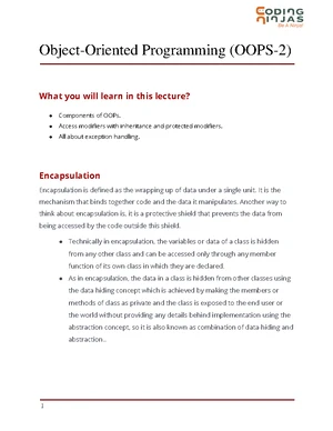 OOPS-1: Comprehensive Notes on Object-Oriented Programming Concepts ...