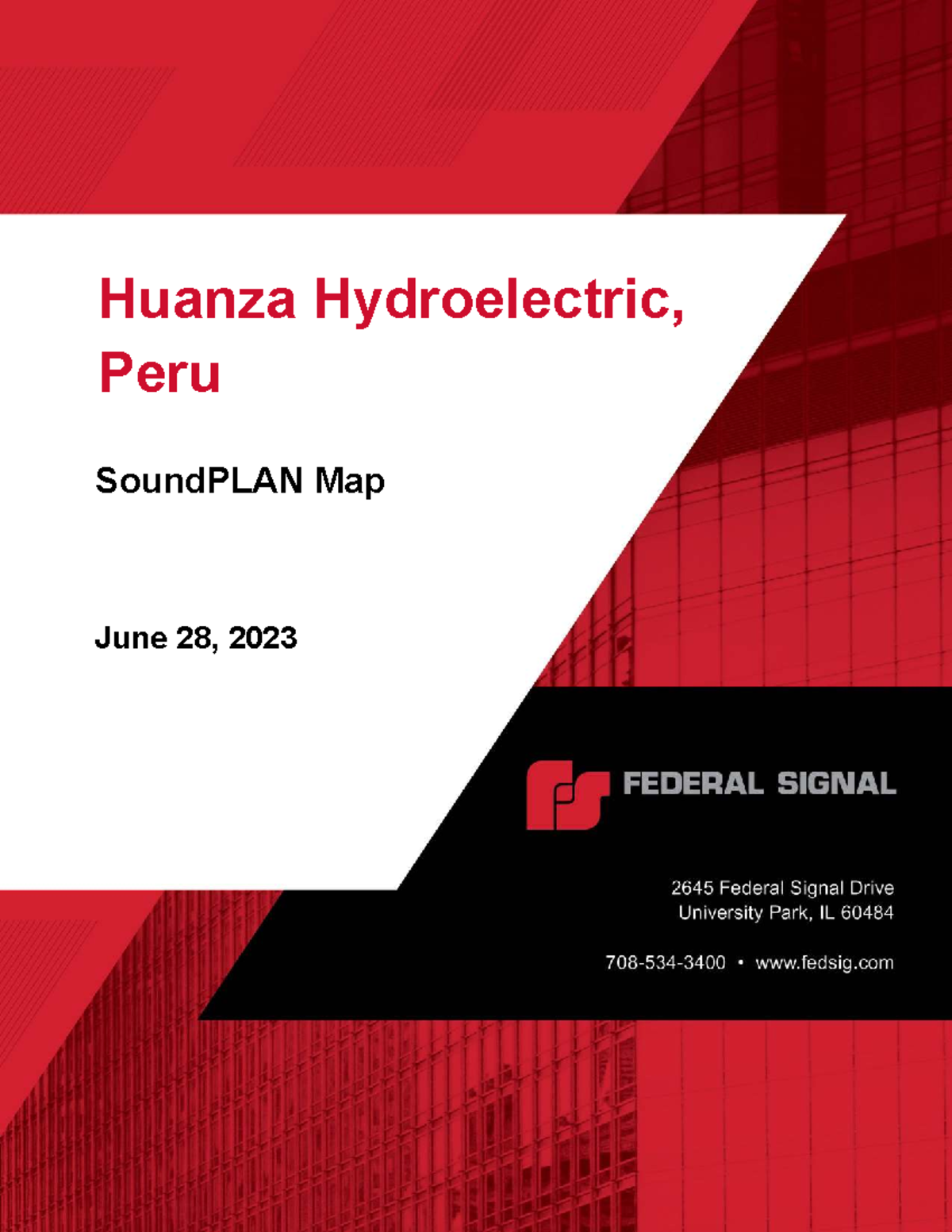 Huanza Hydroelectric Peru SoundPLAN Map R2 - Sound Propagation Model ...