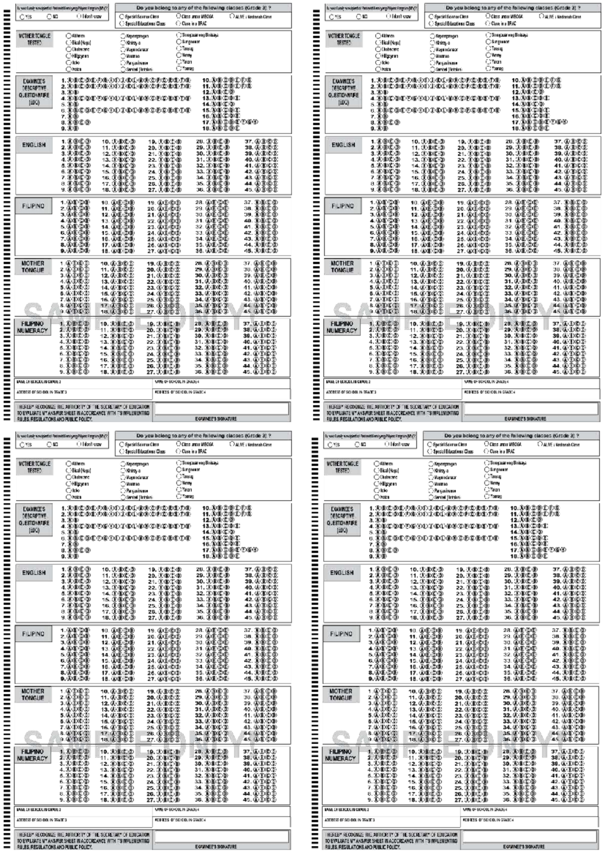 4Ps Family Recipient Questionnaire and Class Enrollment Survey - Studocu