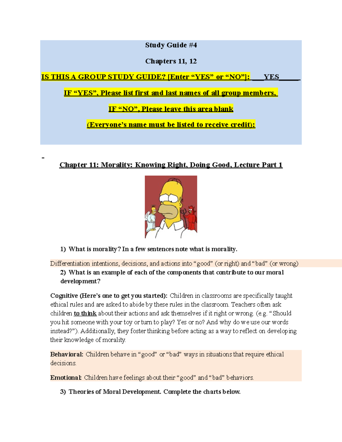 Study Guide #4: Morality & Aggression in Chapters 11 & 12 - Studocu