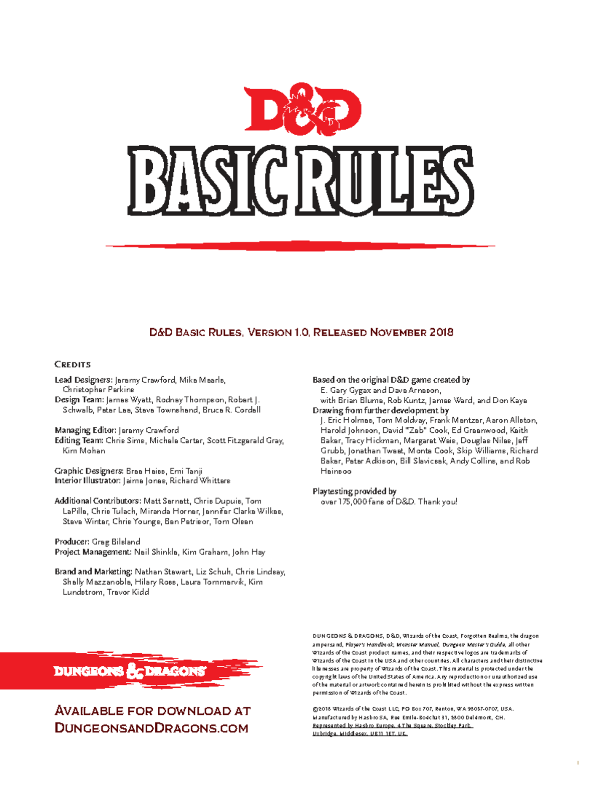 D&D 5E Basic Rules (Version 1.0) - Comprehensive Guide - Studocu