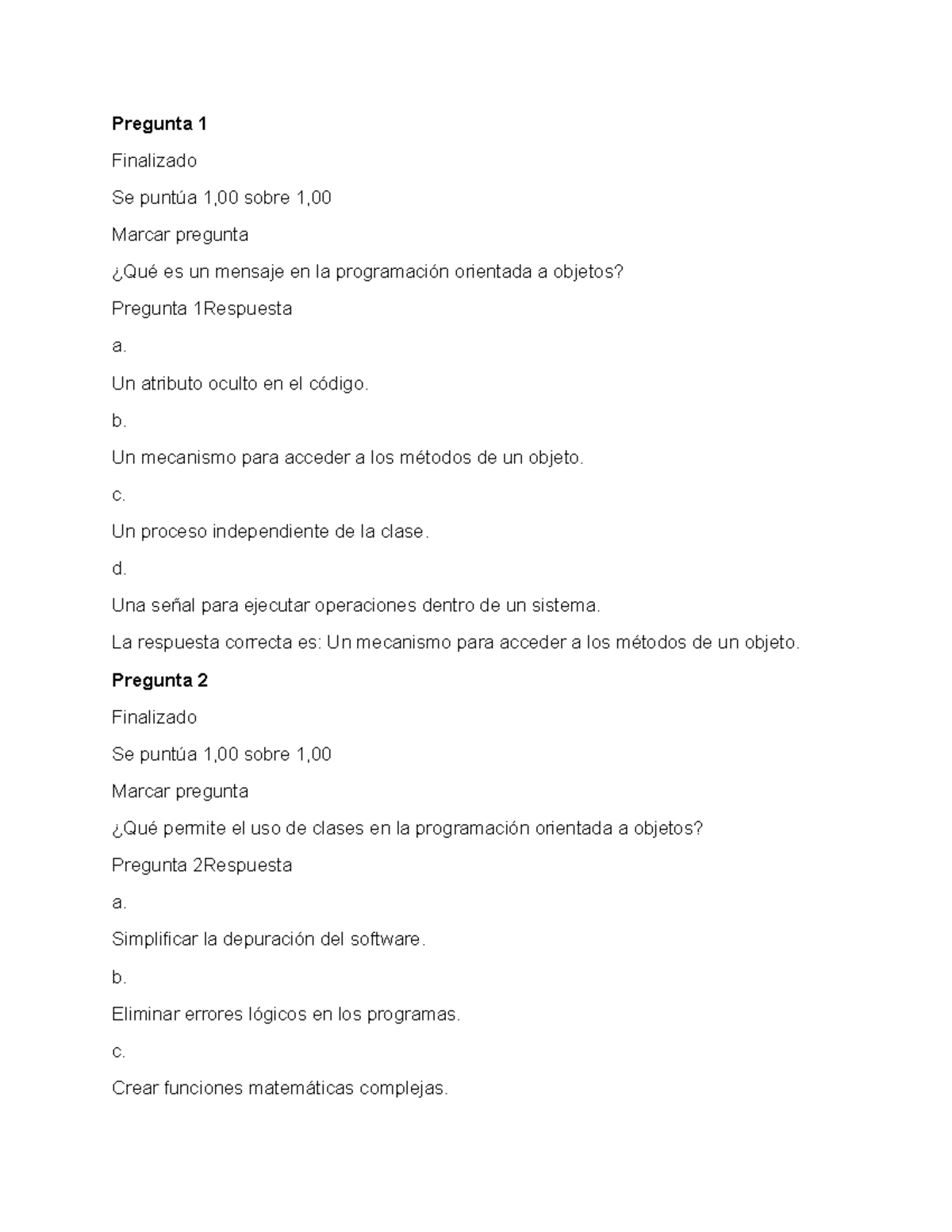Simulador de Examen Final - Programación Orientada a Objetos (POO ...