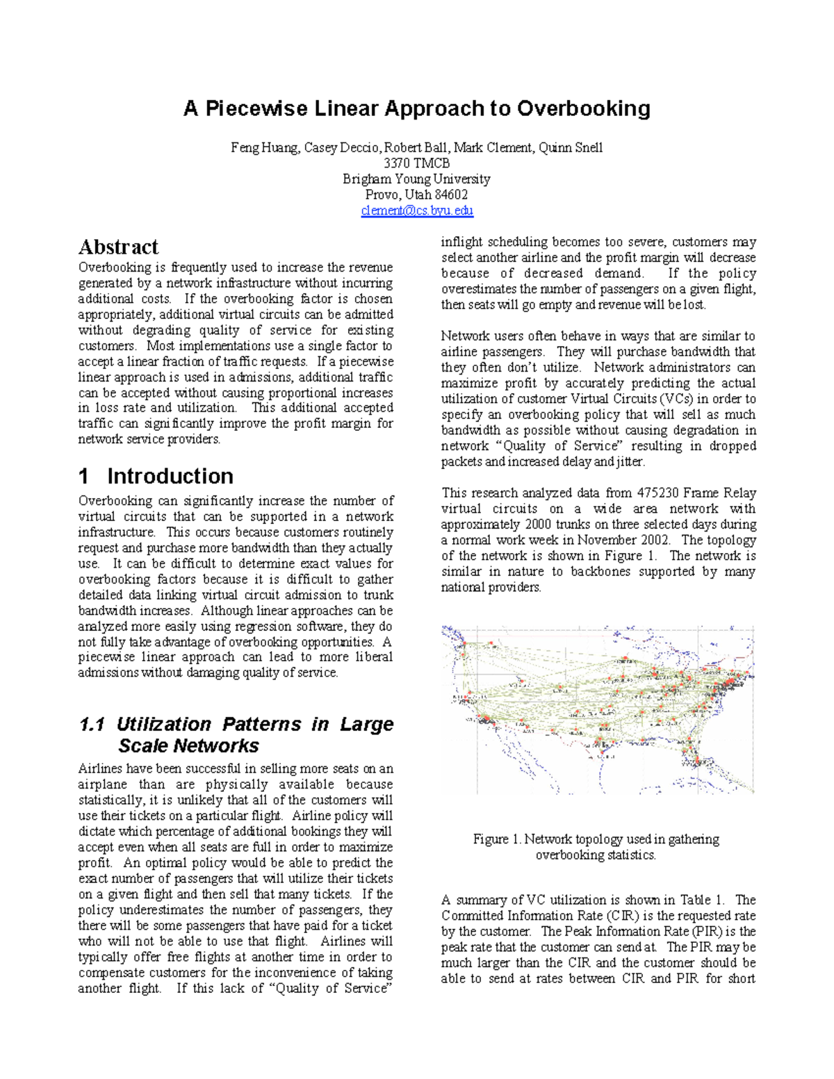 A Piecewise Linear Model for Network Overbooking Strategies - Studocu
