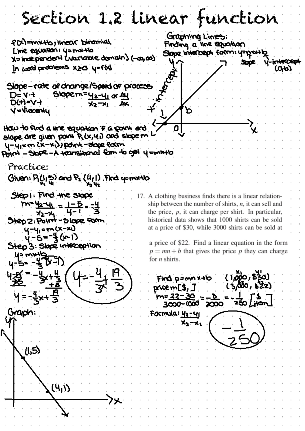 Calculus 101 Lecture Notes: Linear Functions & Differentiation Insights ...